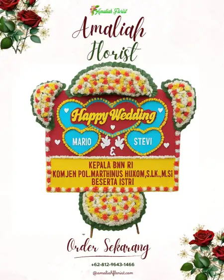 Papan Bunga Pernikahan Tumbak Ulas